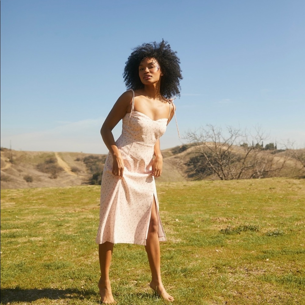Backyard Roses Maribelle Midi Dress XS